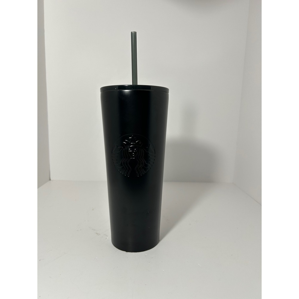 Starbucks Matte Black Stainless Steel Cold Cup‎ Tumbler 24oz Venti 11085689